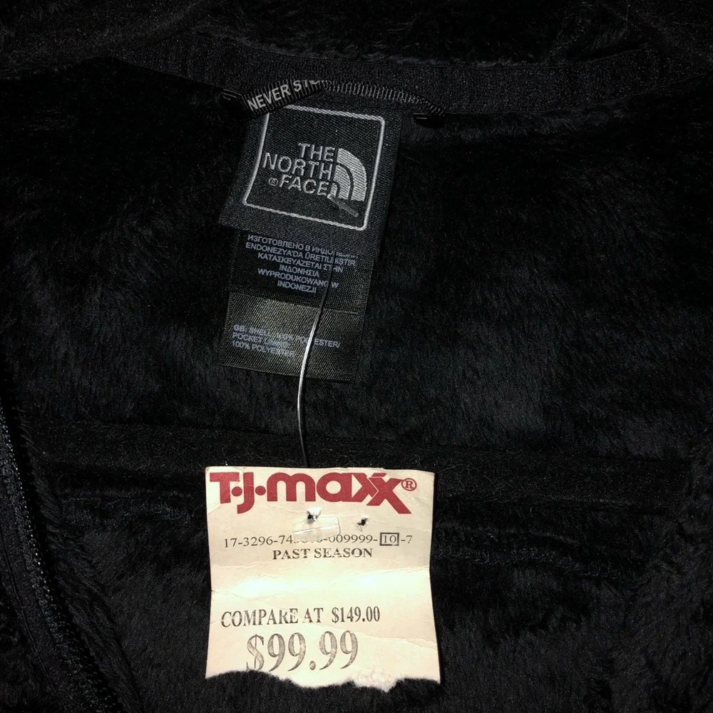 The North Face Black Hooded Teddy Fleece Zip Jacket - Picture 7 of 7